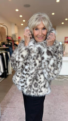 BERTOLI JACKET - GREY LEOPARD