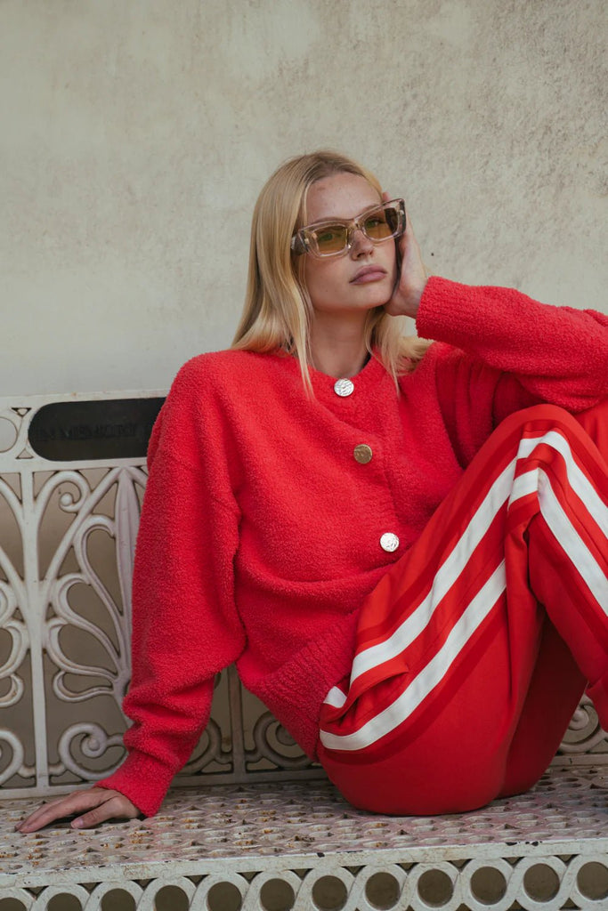 AIME CARDIGAN CORAL - THEPINK