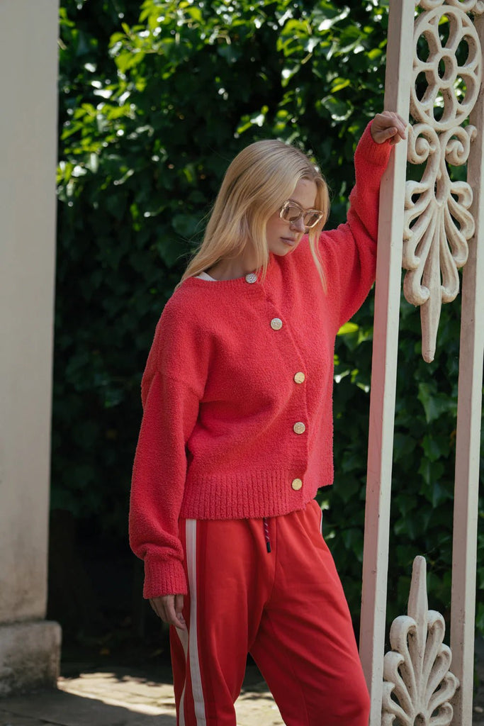 AIME CARDIGAN CORAL - THEPINK