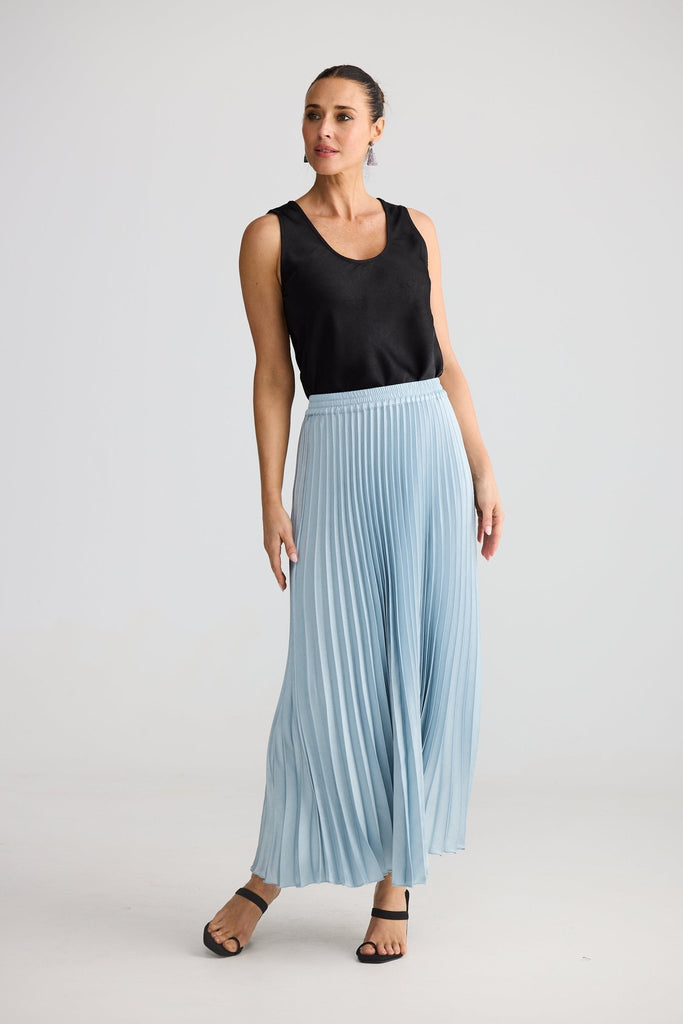 ALIAS PLEATED SKIRT IN BLUE ICE - THEPINK