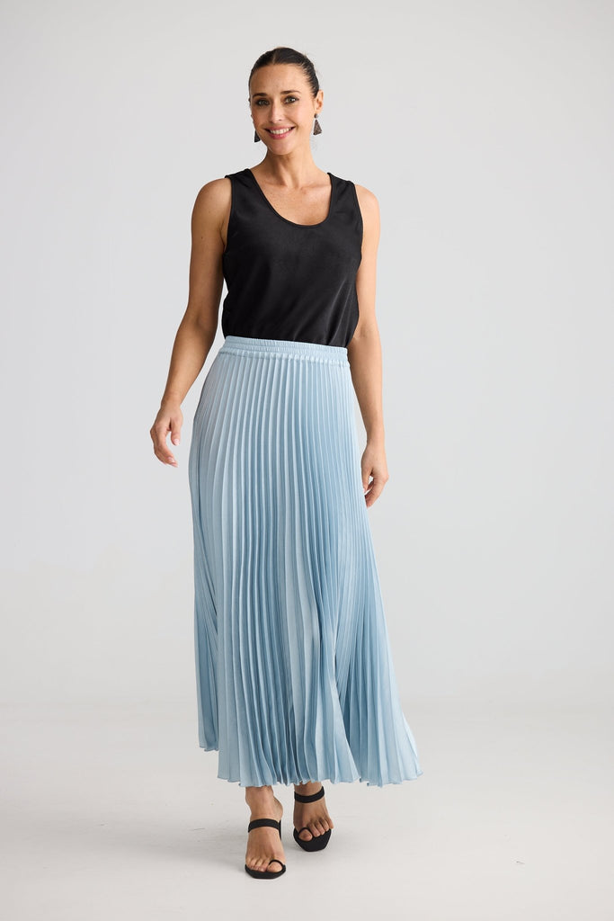 ALIAS PLEATED SKIRT IN BLUE ICE - THEPINK