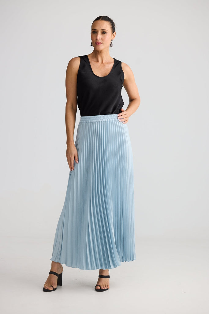 ALIAS PLEATED SKIRT IN BLUE ICE - THEPINK