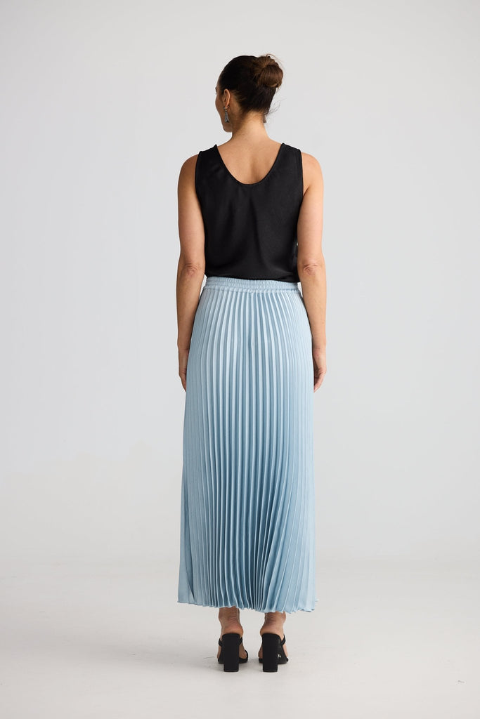 ALIAS PLEATED SKIRT IN BLUE ICE - THEPINK