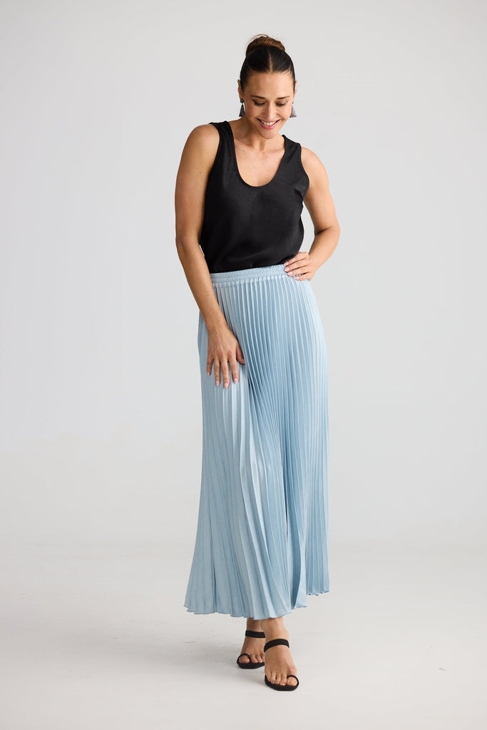 ALIAS PLEATED SKIRT IN BLUE ICE - THEPINK