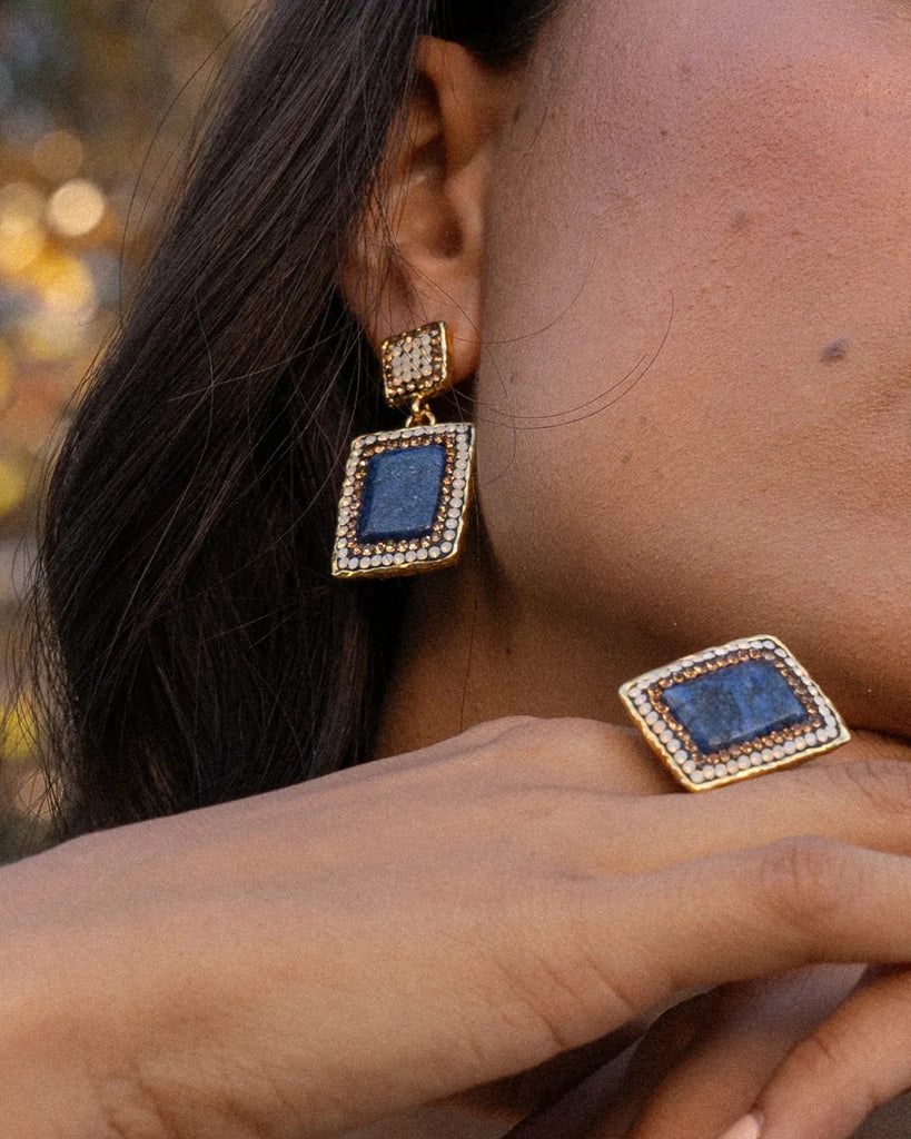 ARIA EARRINGS - LAPIS LAZULI - THEPINK