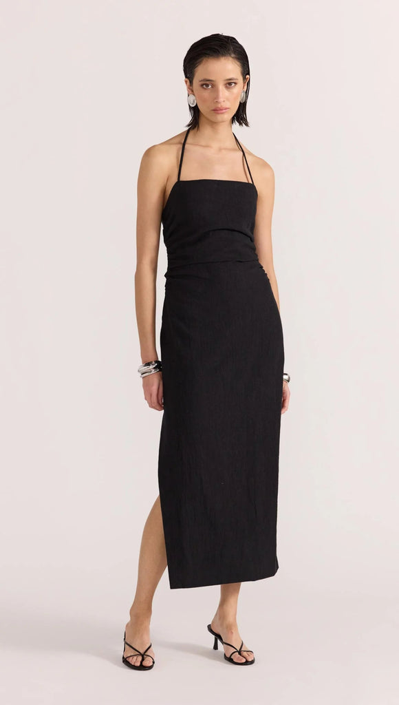 ATHENA HALTER MIDI DRESS - THEPINK