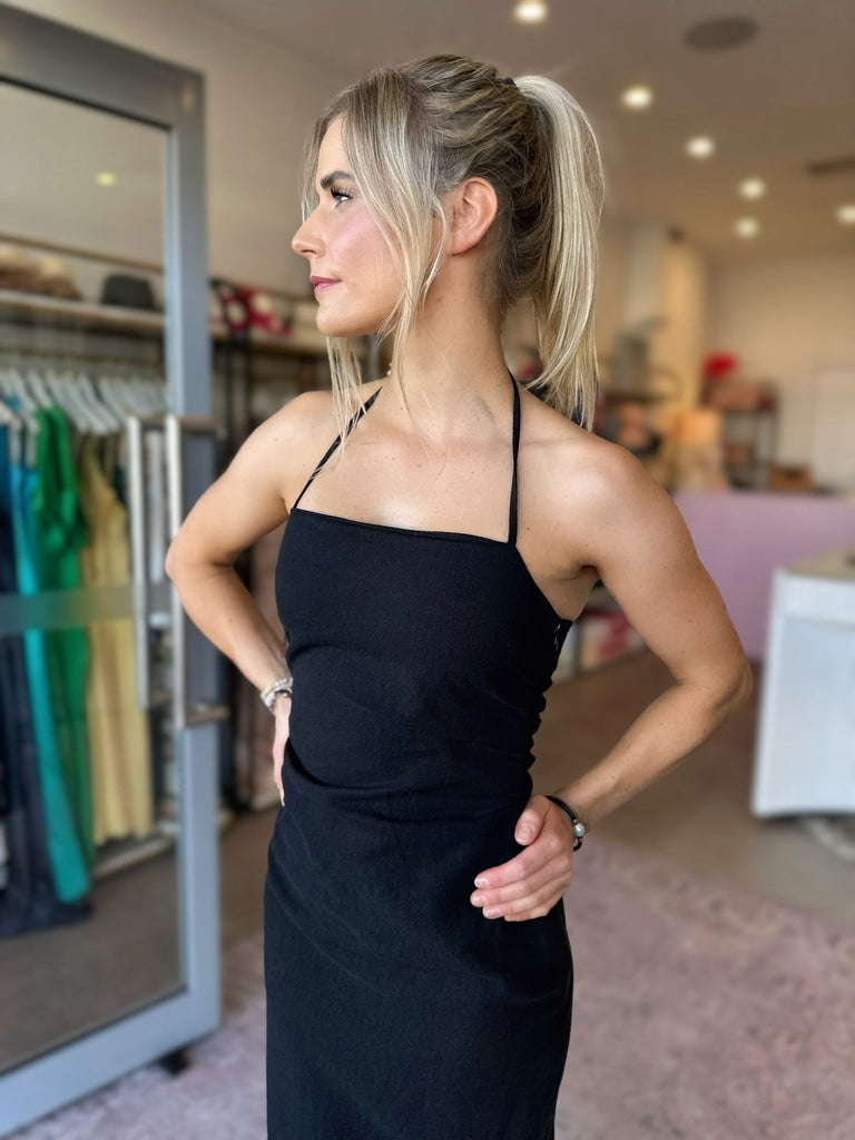 ATHENA HALTER MIDI DRESS - THEPINK