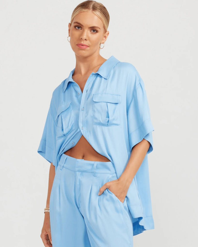 BLAKE SHIRT - PALE BLUE - THEPINK