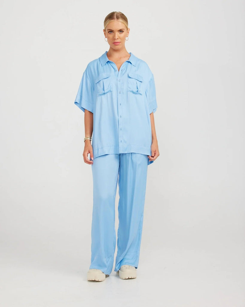 BLAKE SHIRT - PALE BLUE - THEPINK