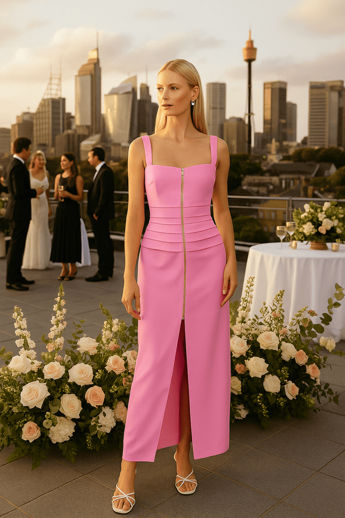 CARISS MAXI DRESS - PINK - THEPINK