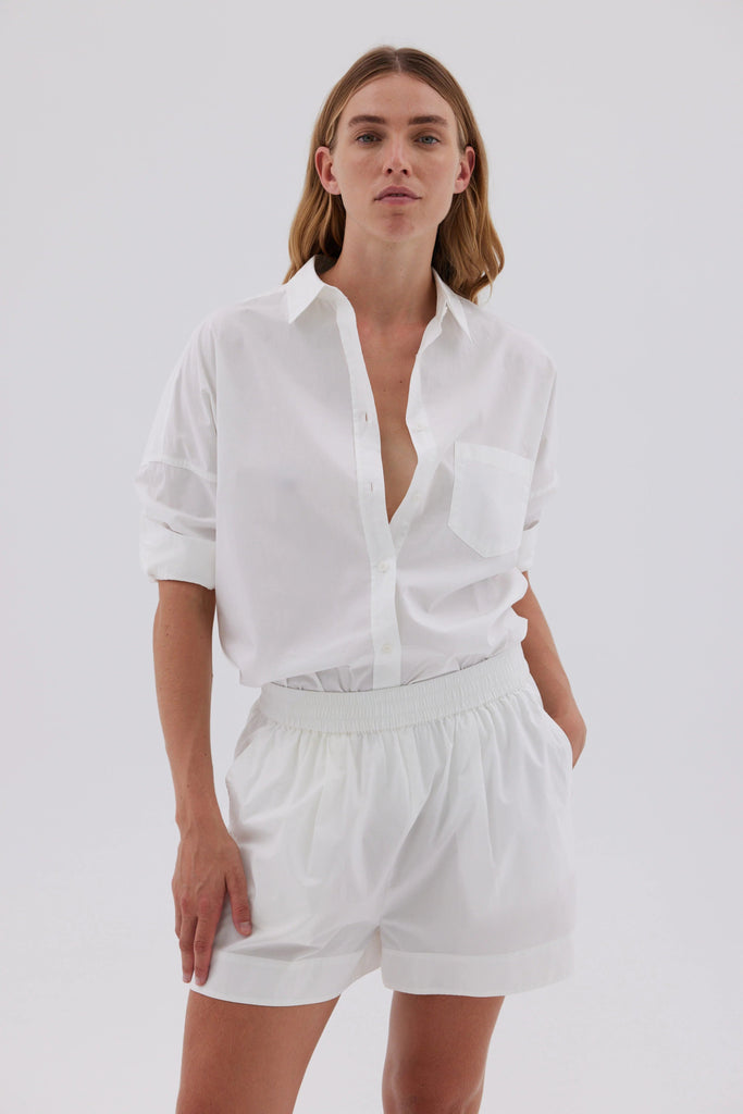 CHIARA CLASSIC SHORT - WHITE - THEPINK