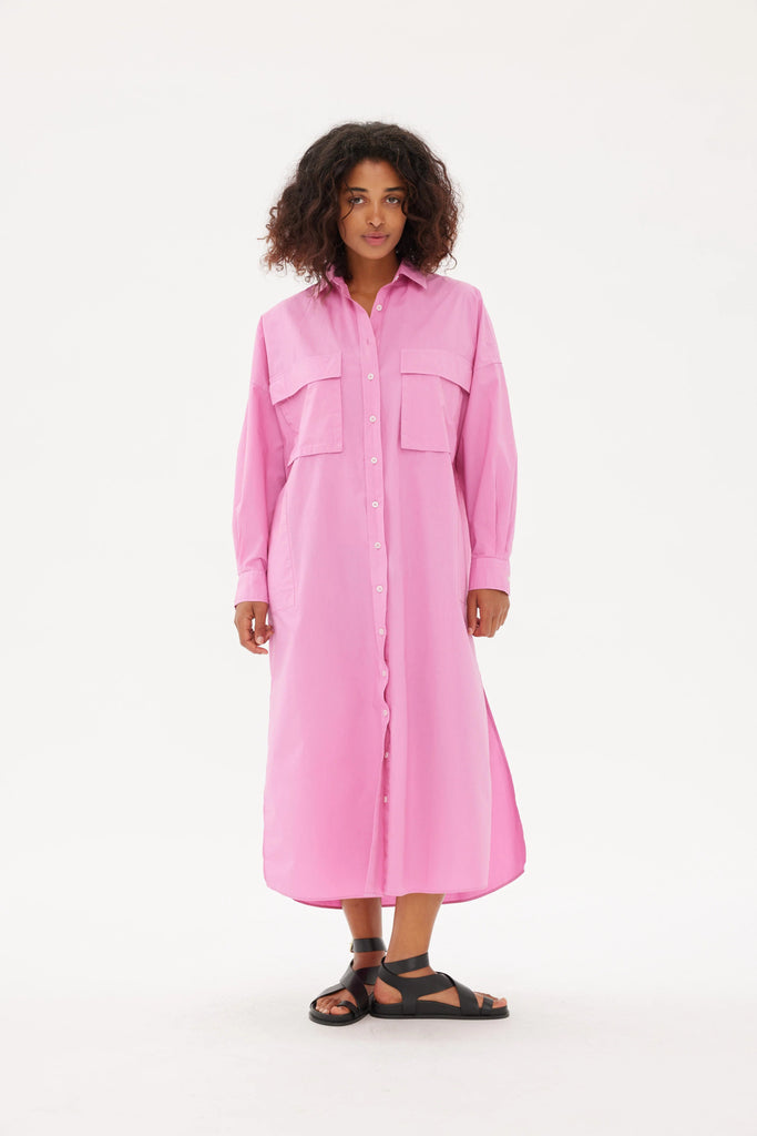 CHIARA UTILITY DRESS - PEONY - THEPINK