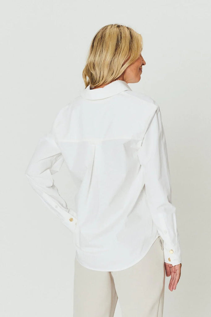 CHLOE SHIRT - WHITE HEART EMBLEM - THEPINK