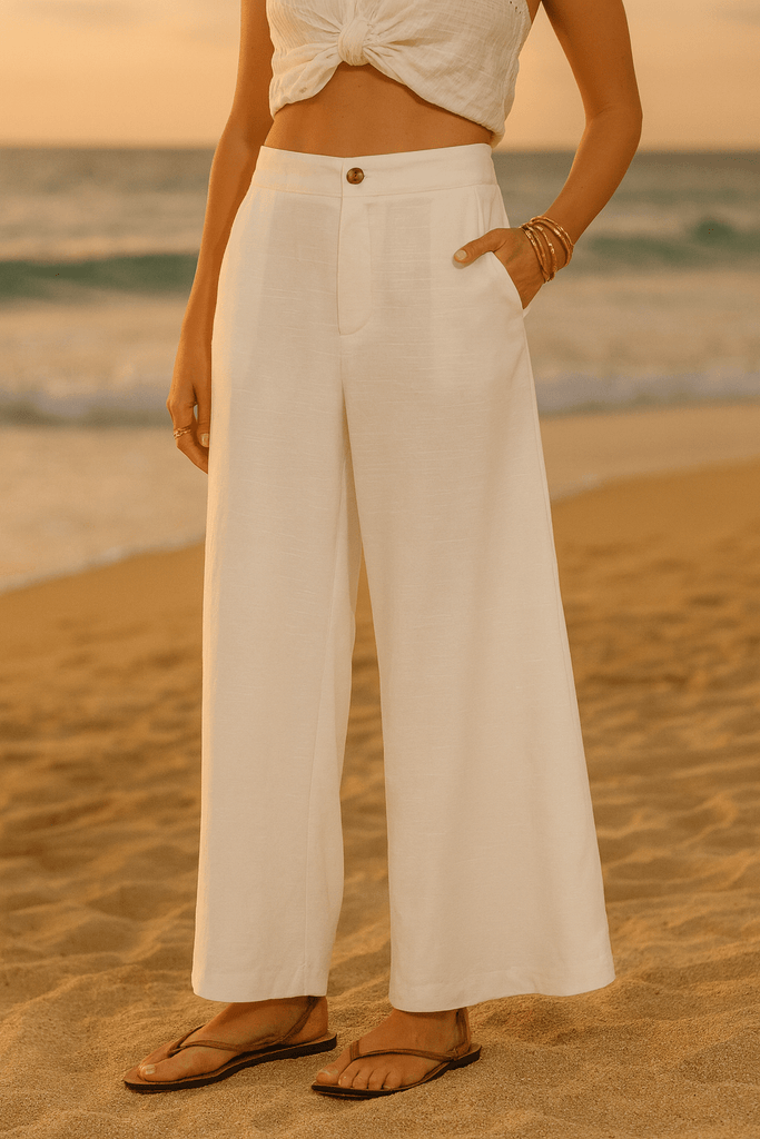 COASTAL SILK PANTS - THEPINK
