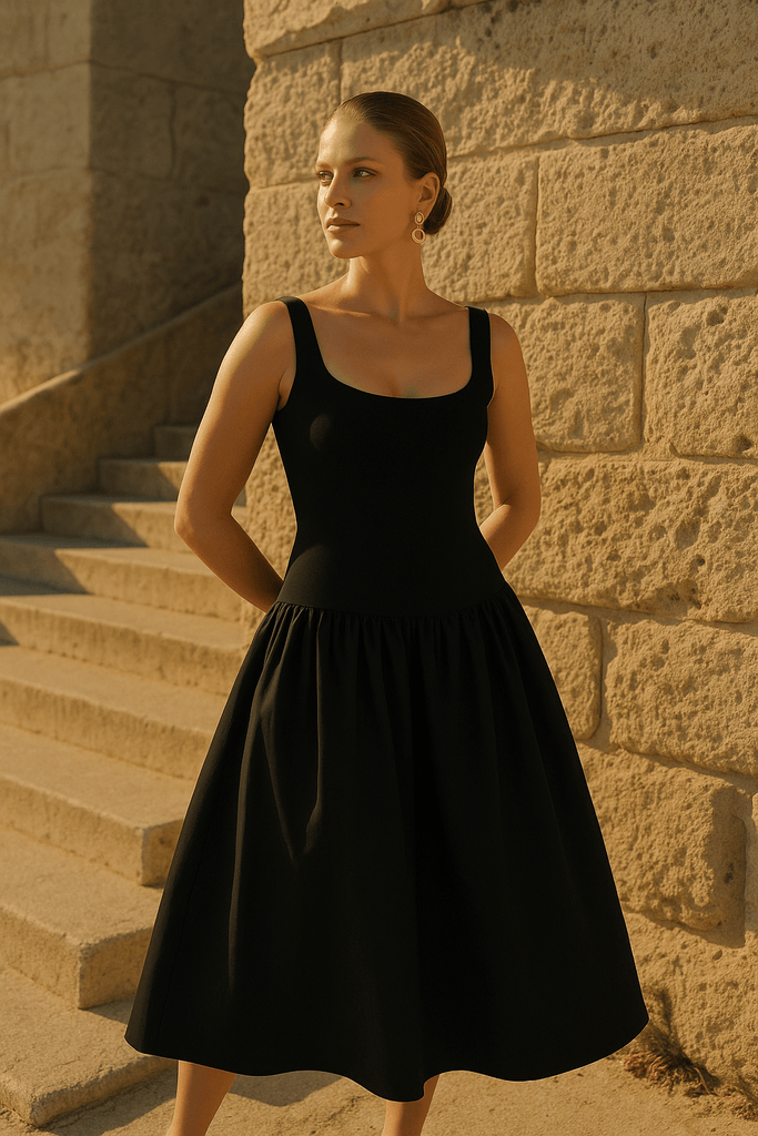 DELIA DRESS - BLACK - THEPINK
