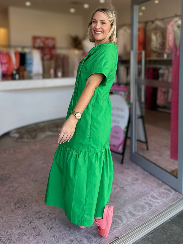 DELIA DRESS - GREEN APPLE - THEPINK