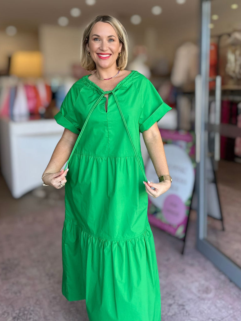 DELIA DRESS - GREEN APPLE - THEPINK