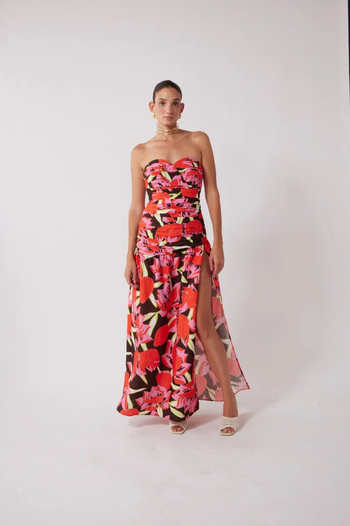 DOLCIE STRAPLESS MAXI DRESS - THEPINK