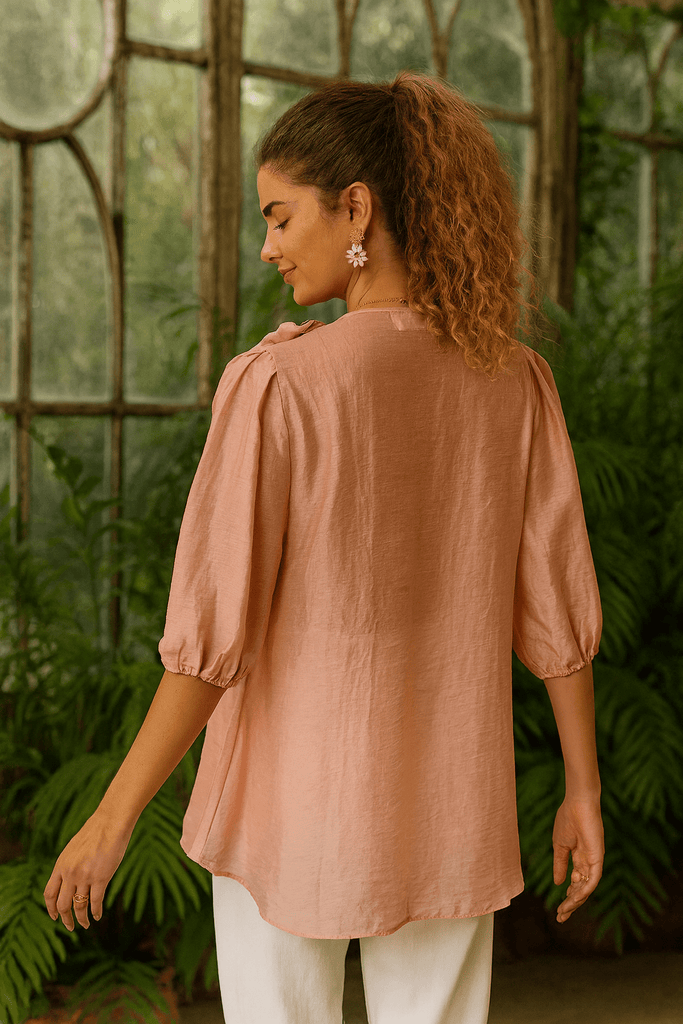 EDEN BLOUSE - BLUSH - THEPINK