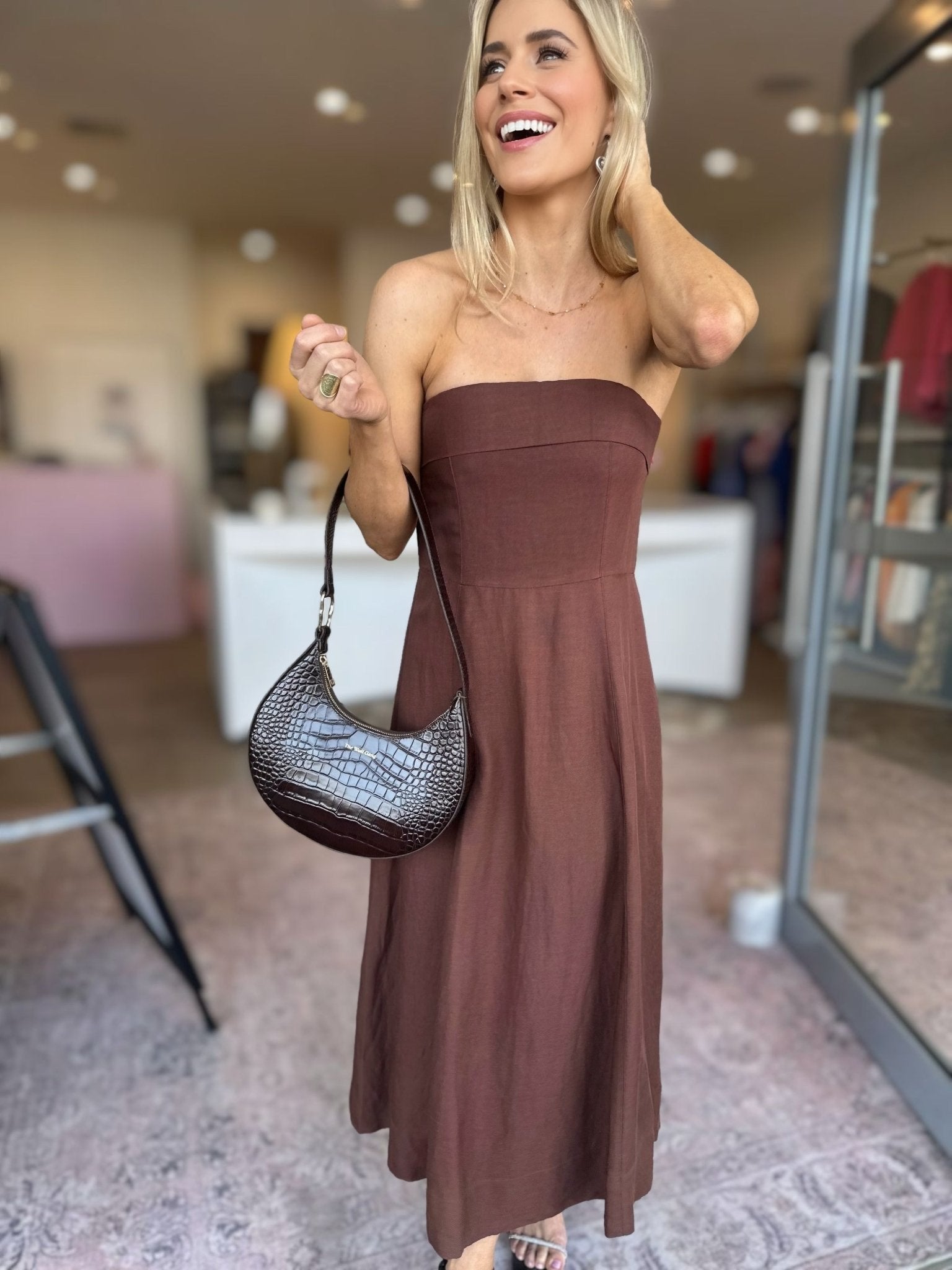 ELLISON STRAPLESS DRESS THEPINK ELLISON STRAPLESS DRESS THEPINK