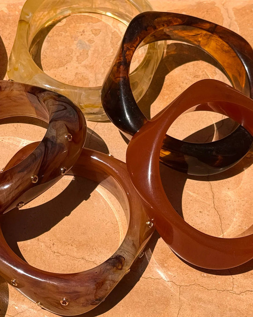 FORMENTERA BANGLE SET - TORTOISE - THEPINK