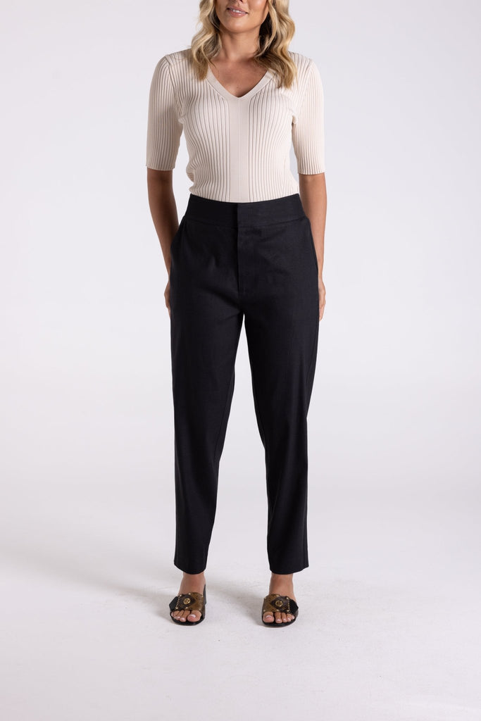 FOUNDATION STRAIGHT LEG PANT - BLACK - THEPINK
