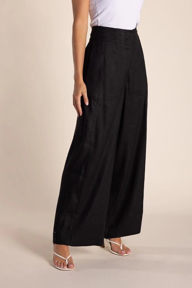 FOUNDATION WIDE LEG PANT - BLACK - THEPINK