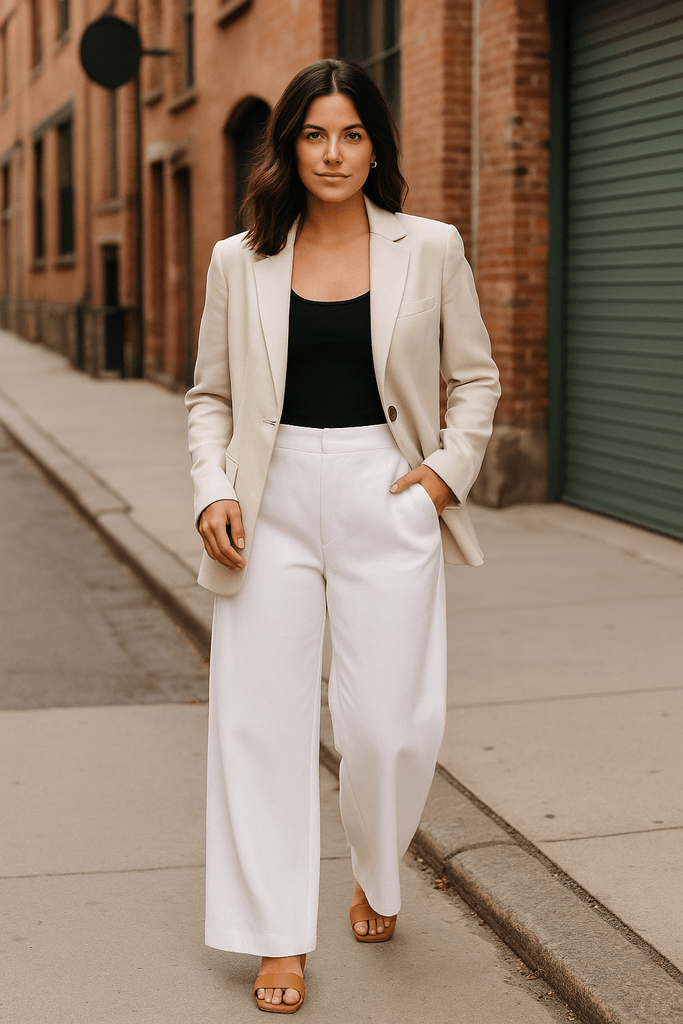 FOUNDATION WIDE LEG PANT - WHITE - THEPINK