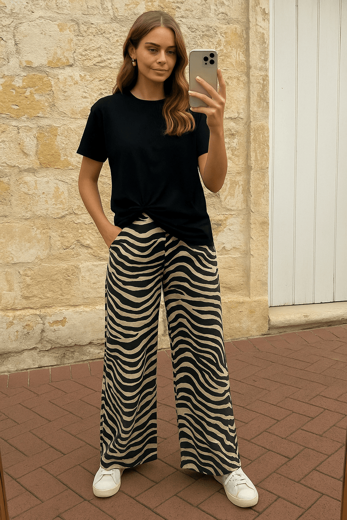 FRENCH TUCK TEE - BLACK - THEPINK