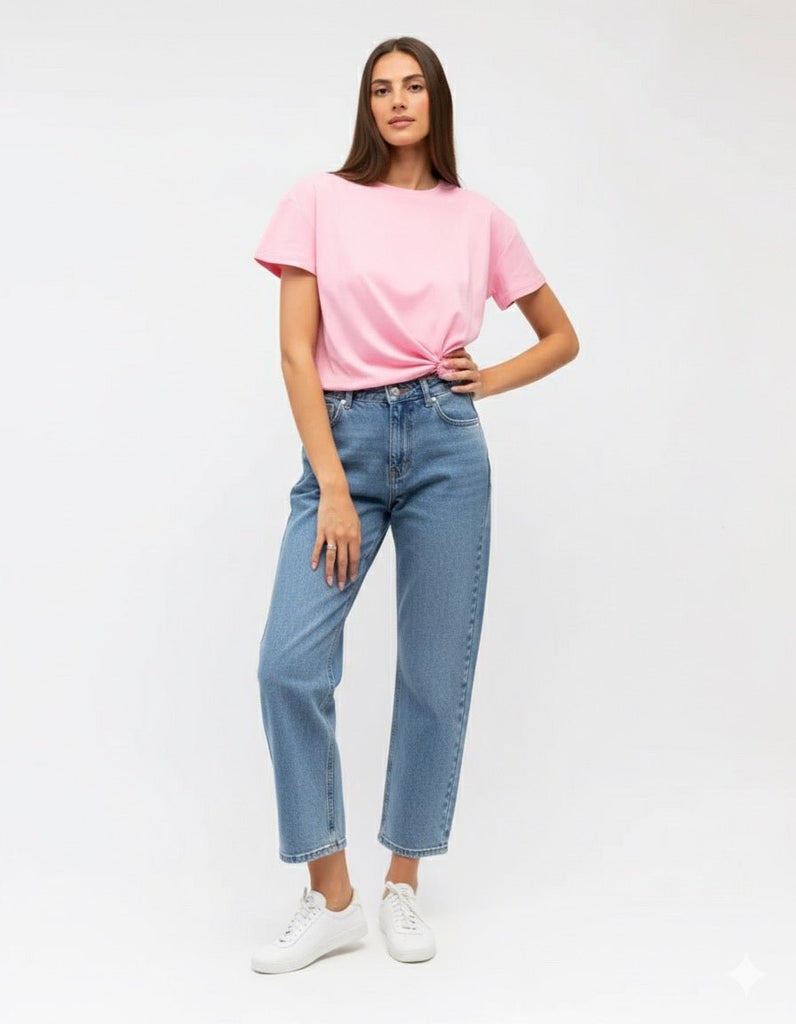 FRENCH TUCK TEE - PINK - THEPINK