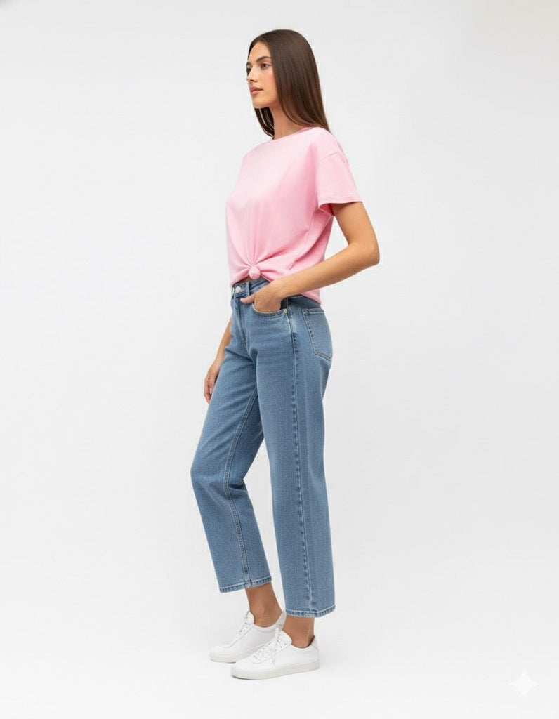 FRENCH TUCK TEE - PINK - THEPINK