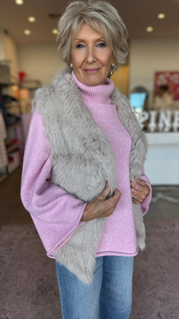FREYA FUR VEST - THEPINK