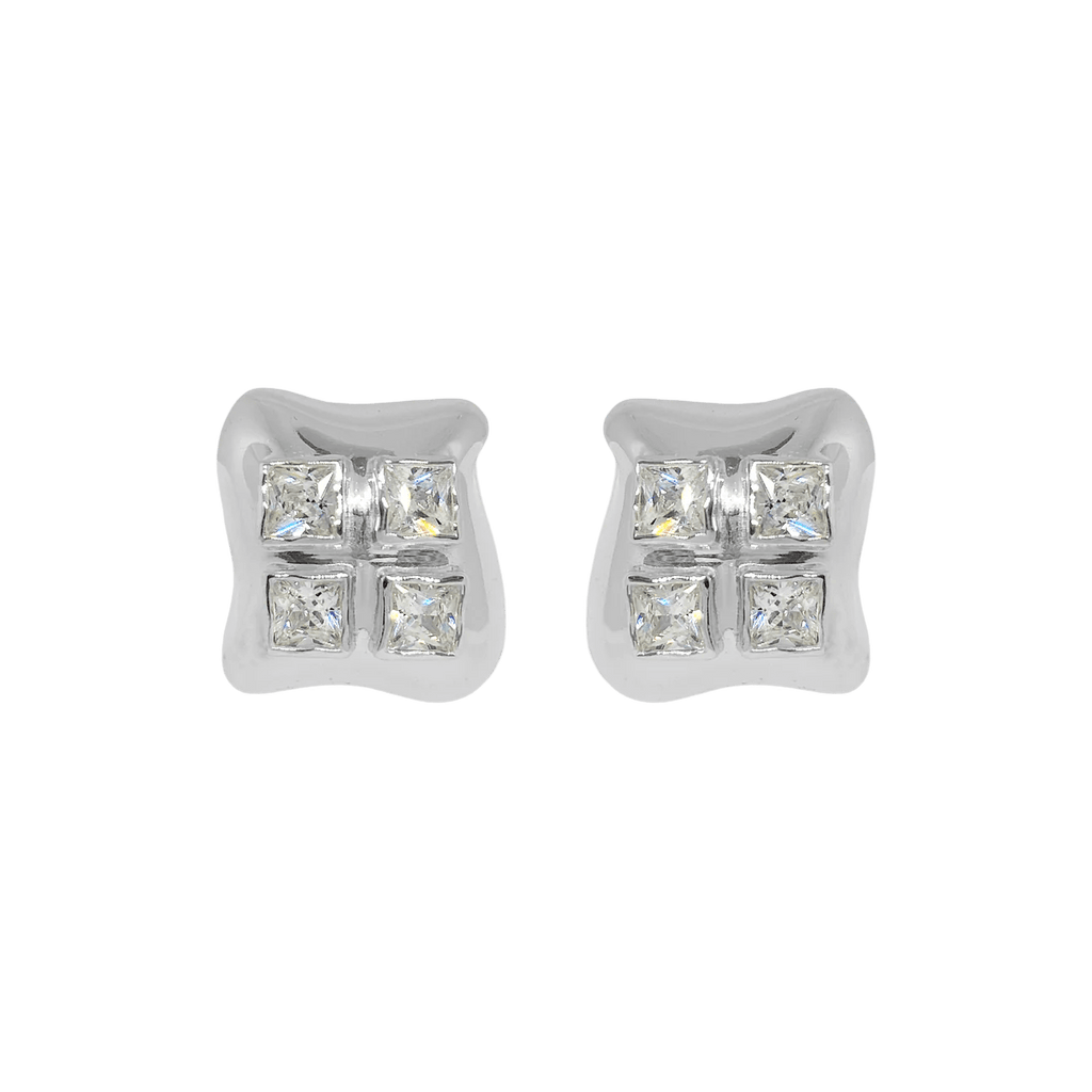 GEORGETTE EARRINGS SILVER - THEPINK
