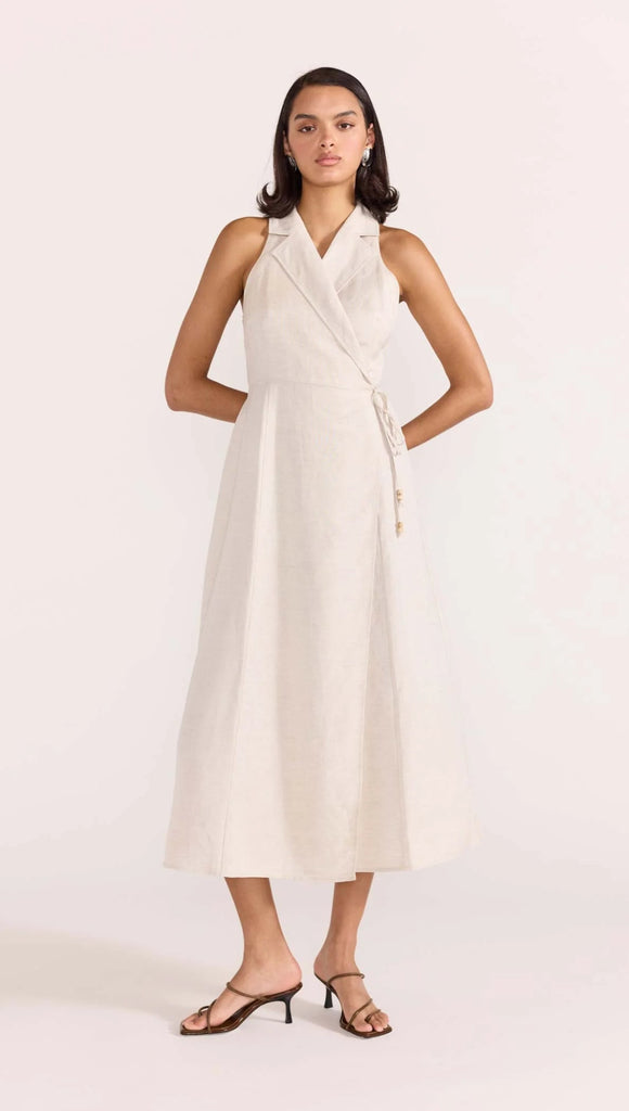 HARPER WRAP MIDI DRESS - THEPINK