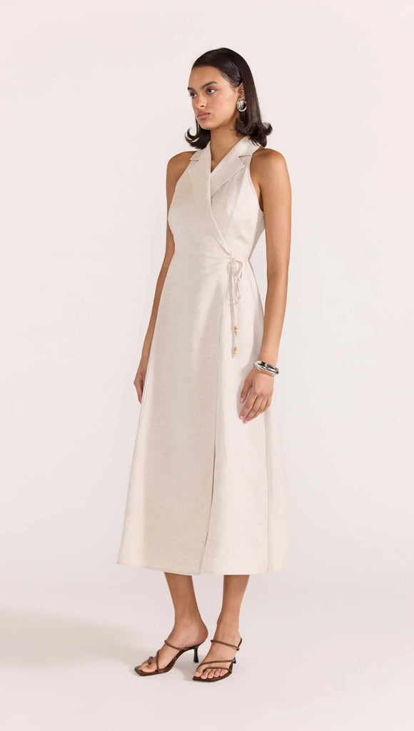 HARPER WRAP MIDI DRESS - THEPINK