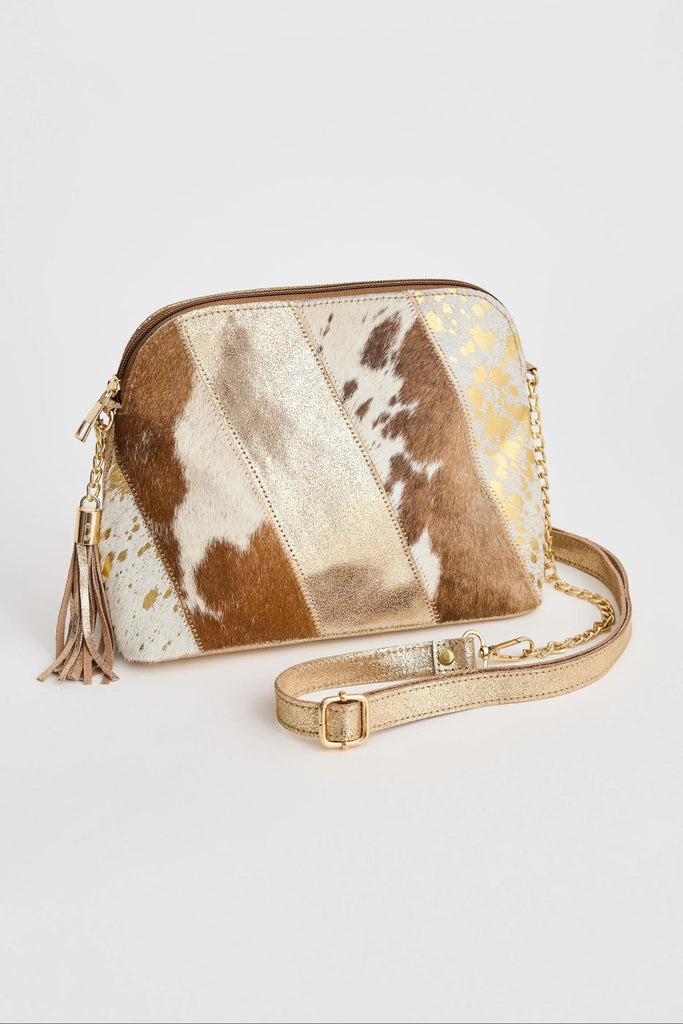HILDA LEATHER BAG - GOLD - THEPINK