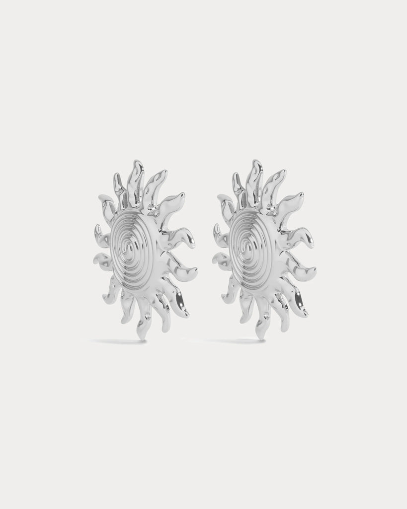 IBIZA SUN EARRINGS - SILVER - THEPINK