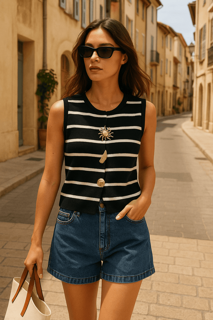 ISLA KNIT TANK - BLACK - THEPINK