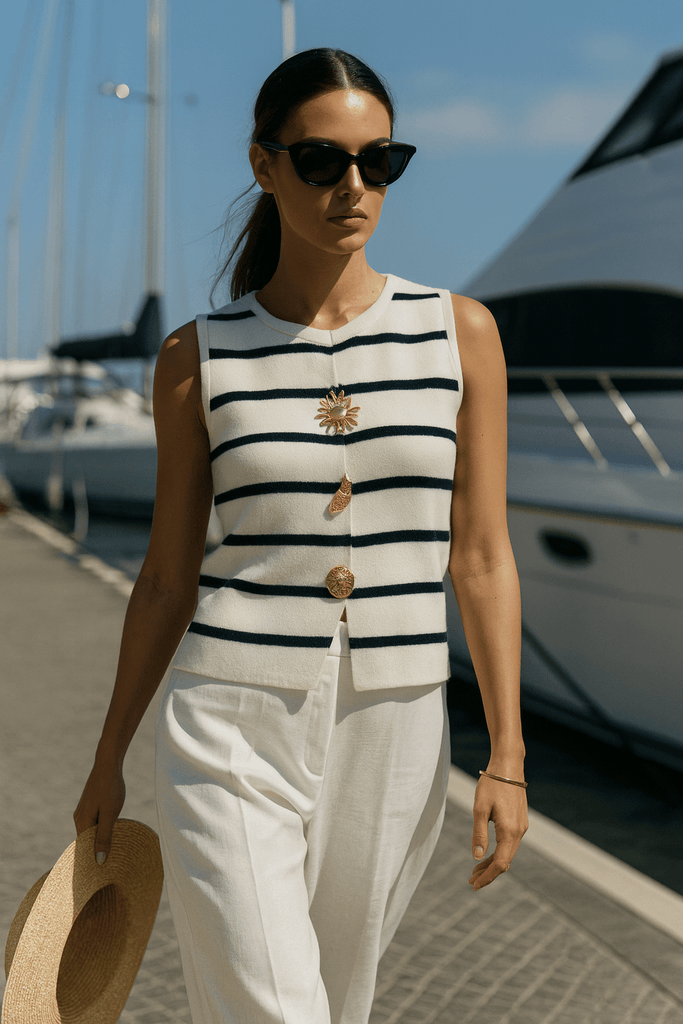 ISLA KNIT TANK - WHITE - THEPINK