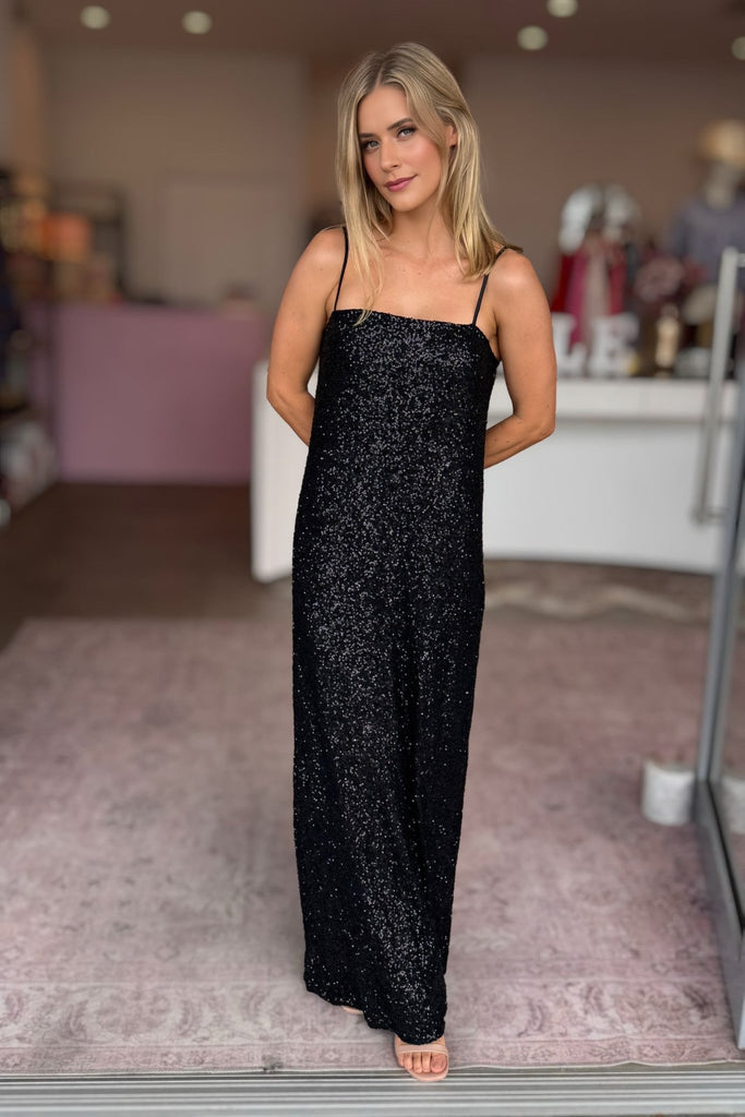 JAZZY MAXI DRESS - BLACK - THEPINK