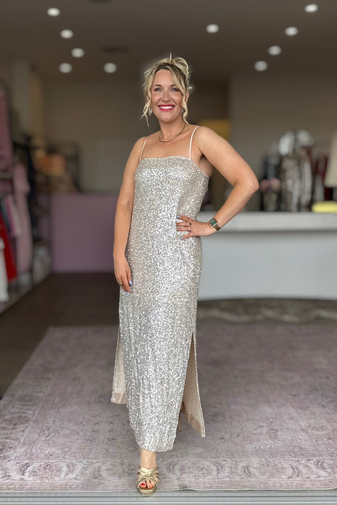 JAZZY MAXI DRESS - CHAMPAGNE - THEPINK