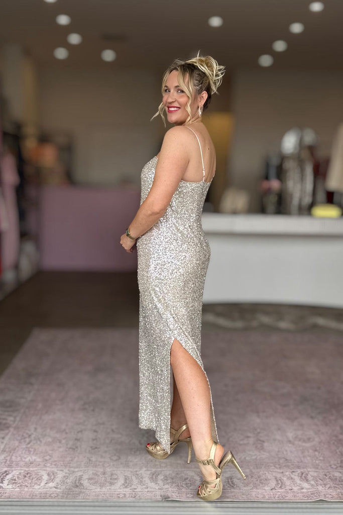 JAZZY MAXI DRESS - CHAMPAGNE - THEPINK