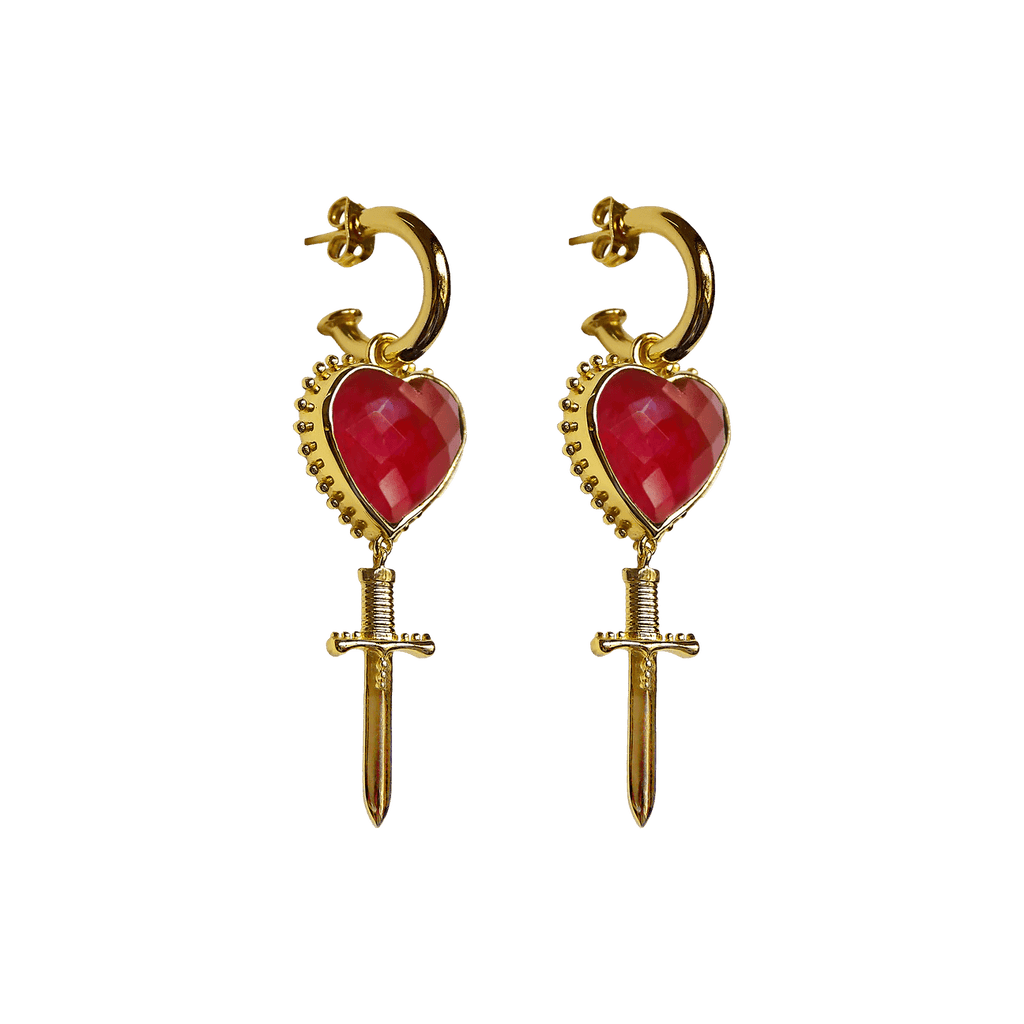 JULIET EARRINGS RUBY QUARTZ - THEPINK