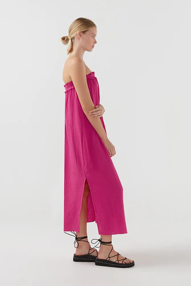 KAHLO DRESS - BRIGHT PINK - THEPINK