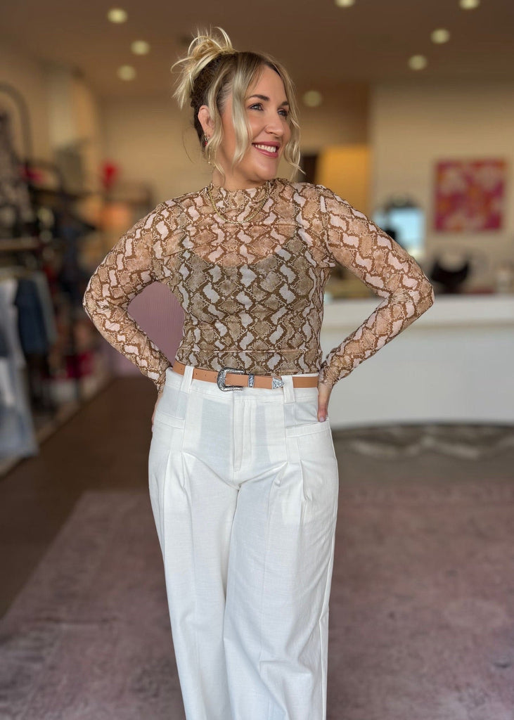 KOA MESH SKIVVY TOP - THEPINK