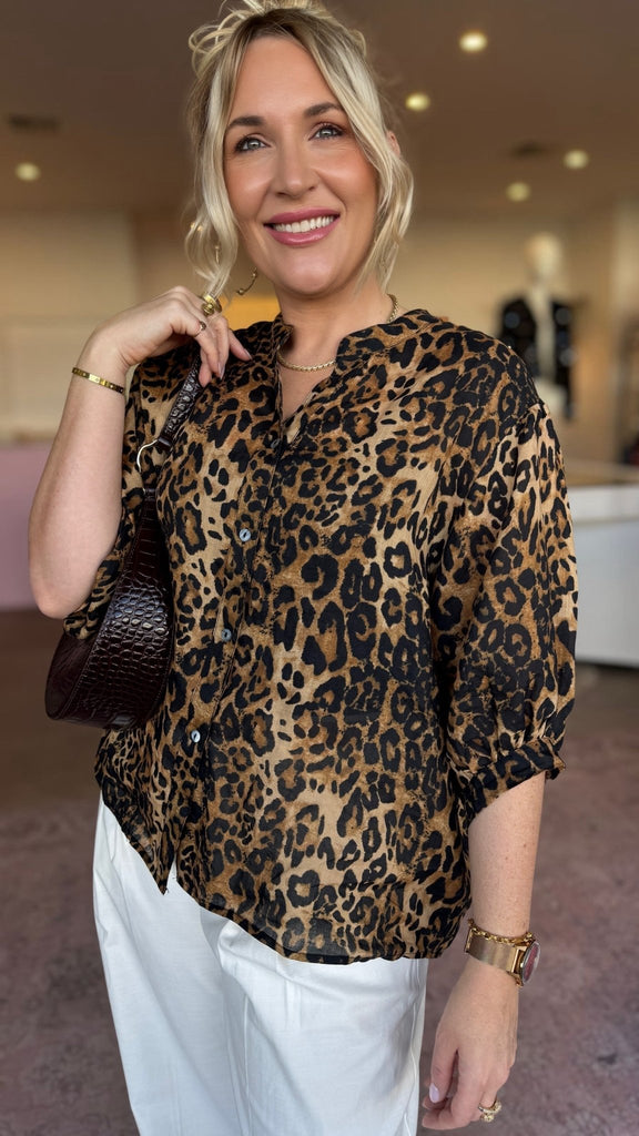 LLEOPARD CORAL COAST SHIRT - THEPINK