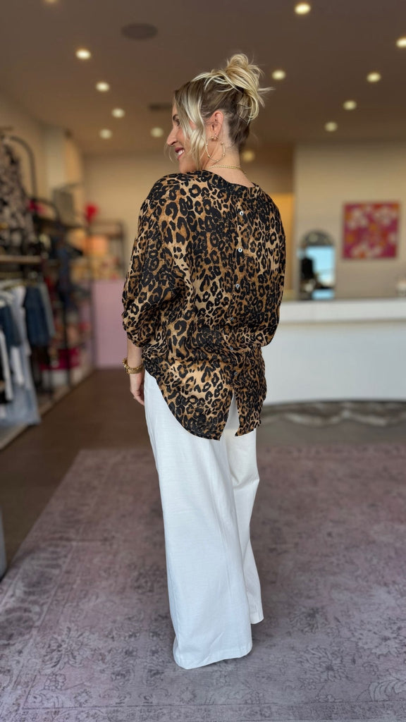 LLEOPARD CORAL COAST SHIRT - THEPINK