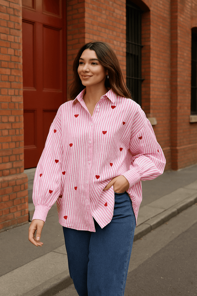 LOVE HEART SHIRT - THEPINK