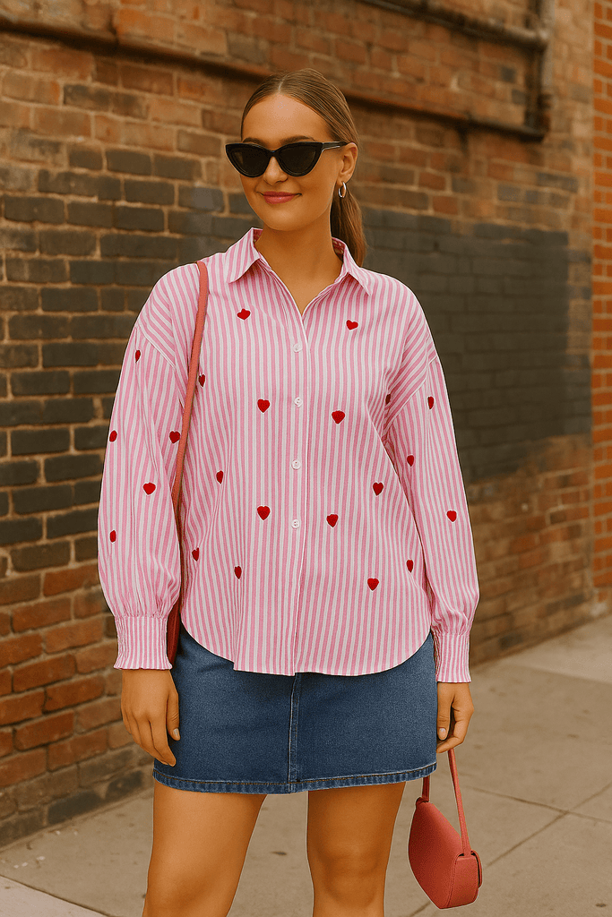 LOVE HEART SHIRT - THEPINK