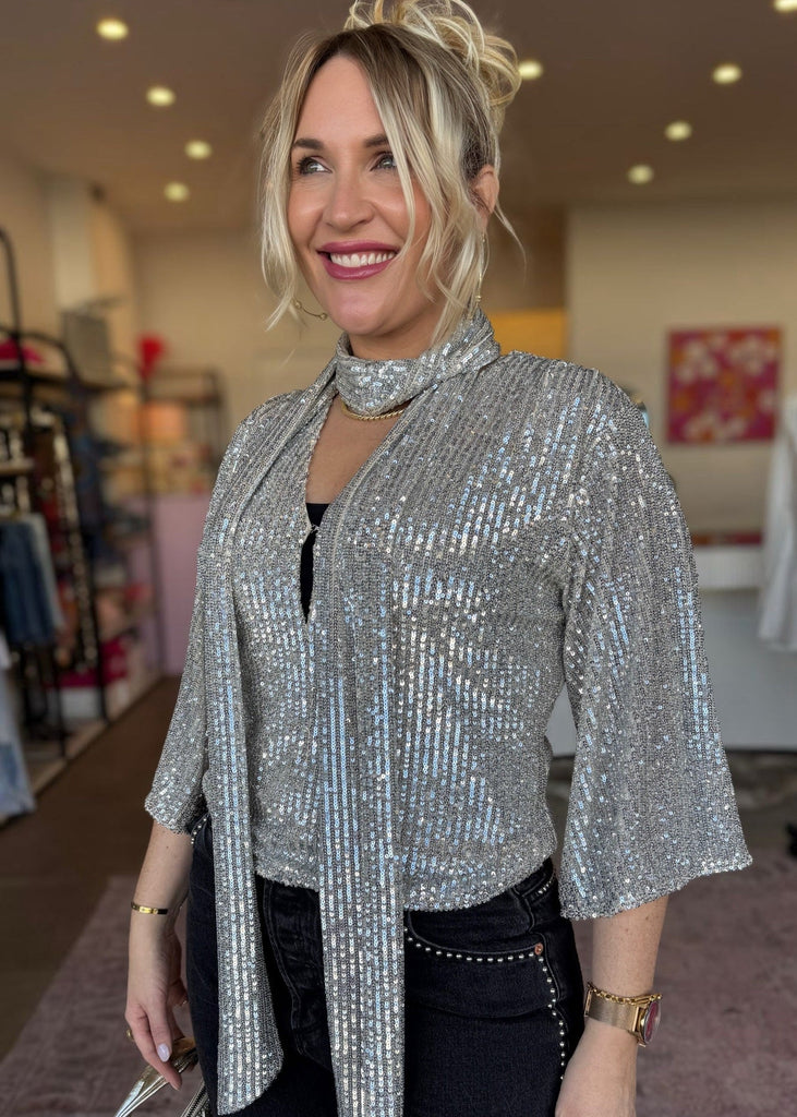LOVER SEQUIN BLOUSE - THEPINK